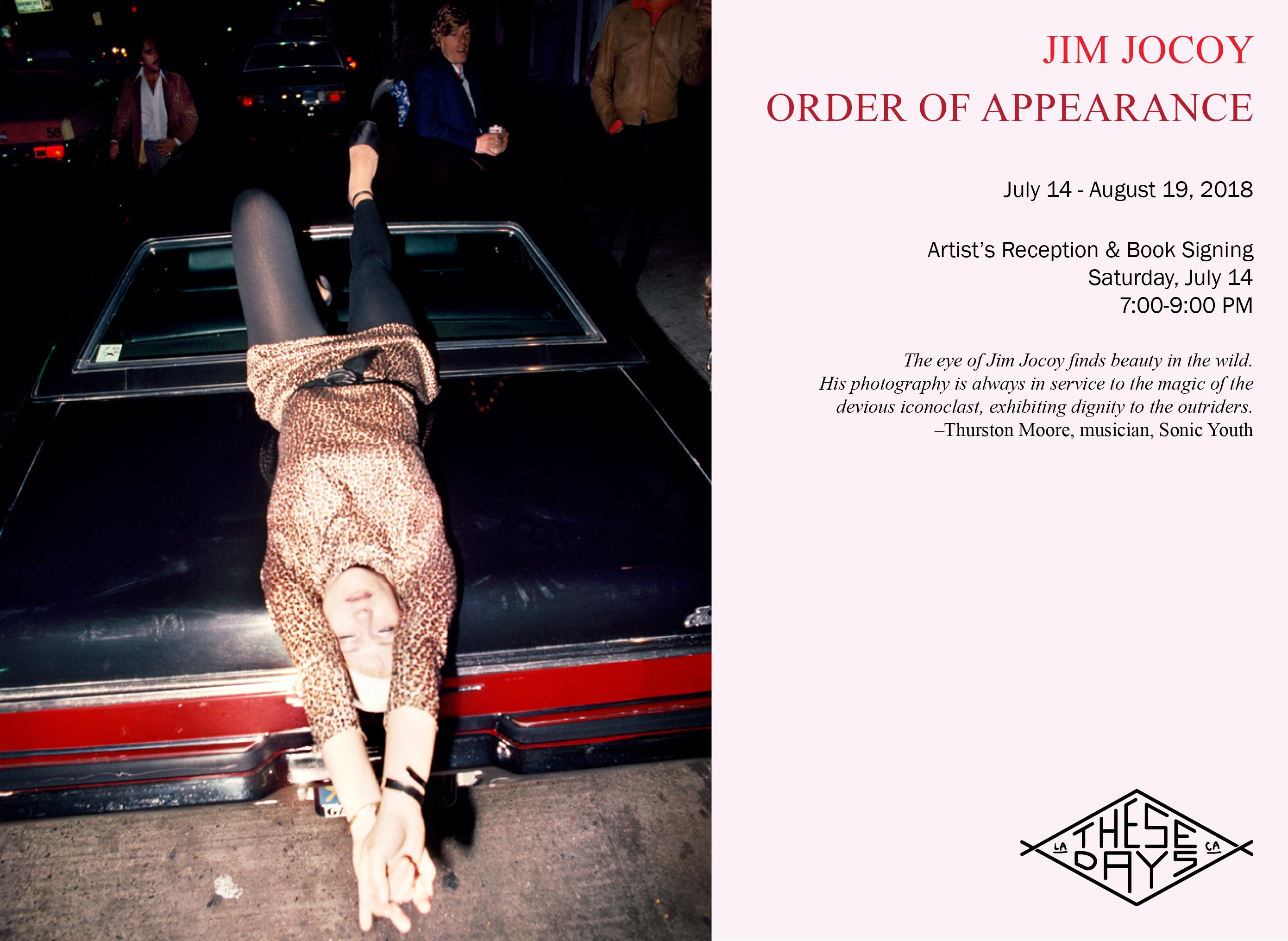 JIM JOCOY | ORDER OF APPEARANCE