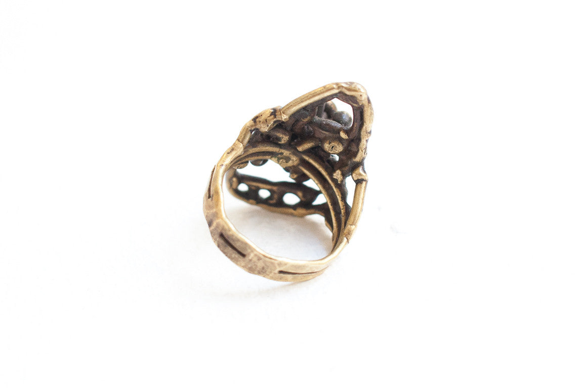 Vintage Bronze Abstract Ring THESE DAYS
