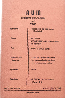 AUM | Spiritual Philosophy and Yoga Vol. 2 No. 10 & 11