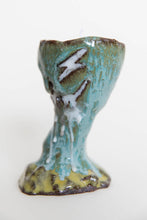 Load image into Gallery viewer, DUNGEON CERAMICS | SLANTED GREEN CHALICE CANDLEHOLDER