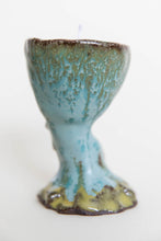 Load image into Gallery viewer, DUNGEON CERAMICS | SLANTED GREEN CHALICE CANDLEHOLDER