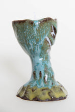 Load image into Gallery viewer, DUNGEON CERAMICS | SLANTED GREEN CHALICE CANDLEHOLDER
