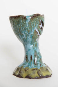 DUNGEON CERAMICS | SLANTED GREEN CHALICE CANDLEHOLDER