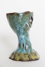 Load image into Gallery viewer, DUNGEON CERAMICS | SLANTED GREEN CHALICE CANDLEHOLDER