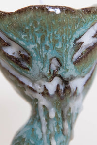 DUNGEON CERAMICS | SLANTED GREEN CHALICE CANDLEHOLDER