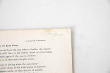 Load image into Gallery viewer, POEMS by Jean Genet | The Love Song &amp; Under Sentence of Death