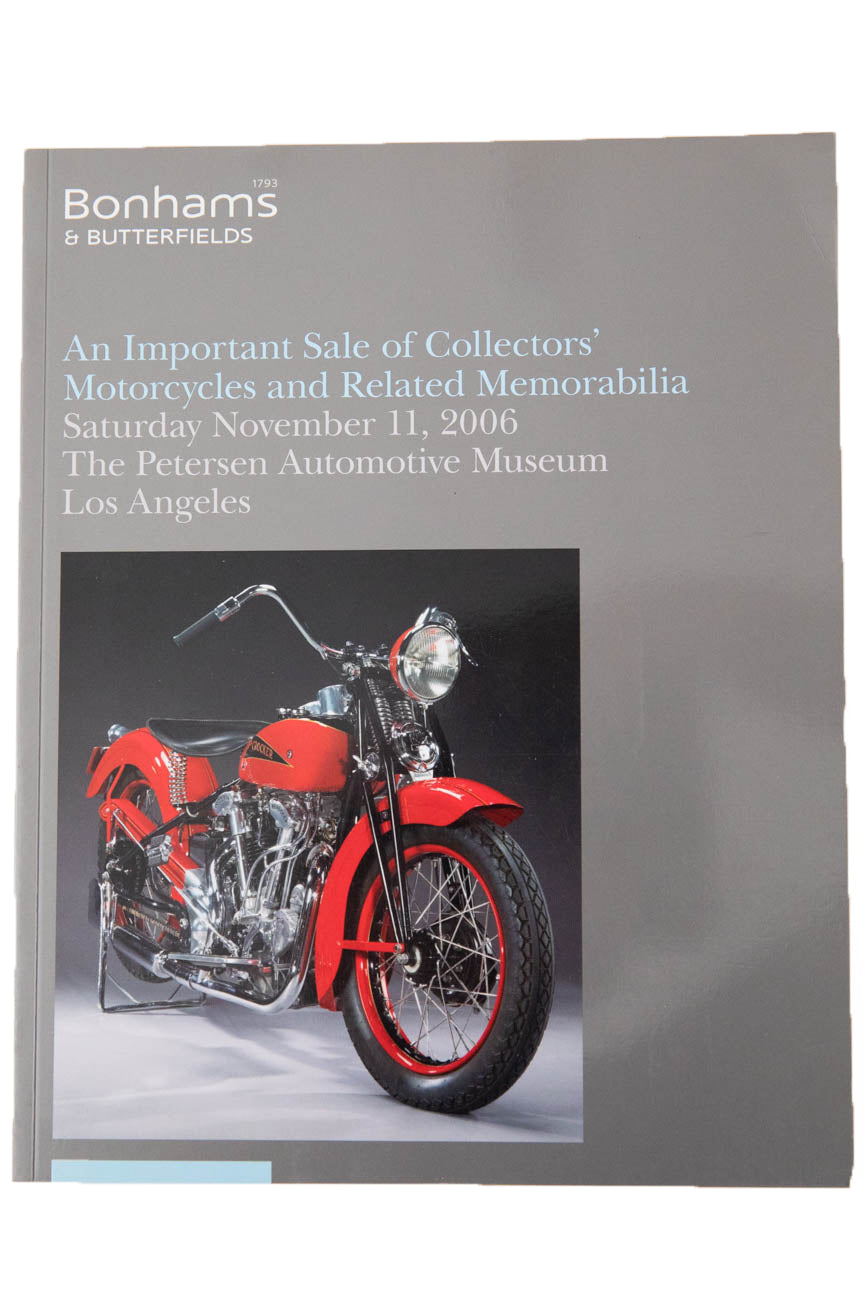AN IMPORTANT SALE OF COLLECTORS' MOTORCYCLES AND RELATED MEMORABILIA
