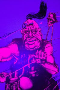 CHOPPED HOG | Vintage Blacklight Poster