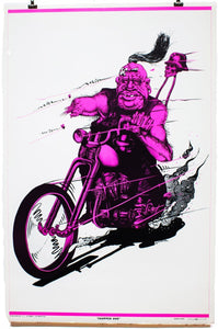CHOPPED HOG | Vintage Blacklight Poster