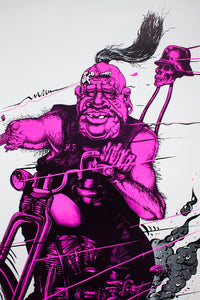 CHOPPED HOG | Vintage Blacklight Poster