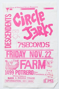 Flyer | Circle Jerks x 7 Seconds x Descendents