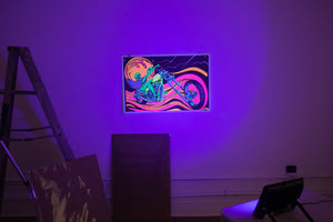 DEMON CHOPPER | Vintage Blacklight Poster