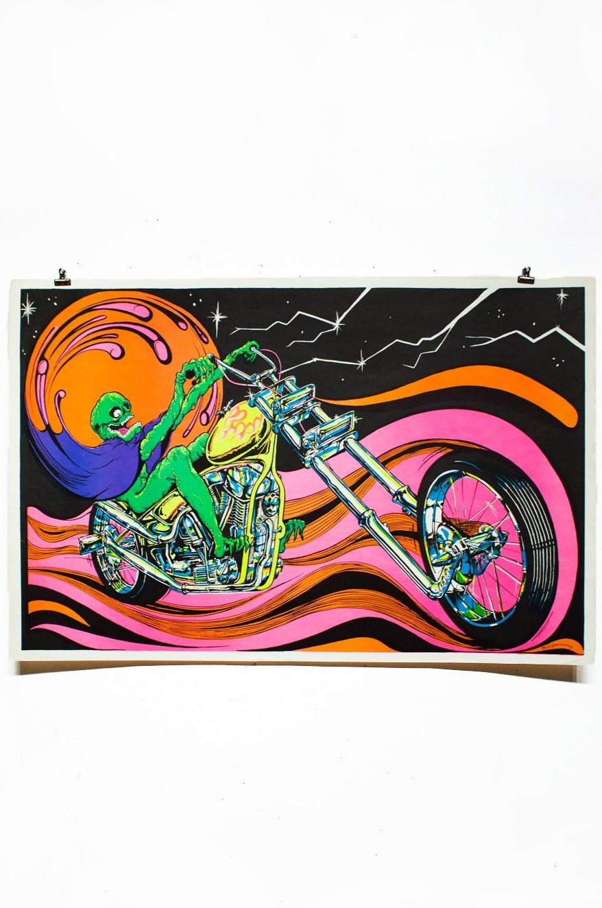 DEMON CHOPPER | Vintage Blacklight Poster – THESE DAYS