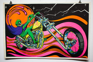DEMON CHOPPER | Vintage Blacklight Poster