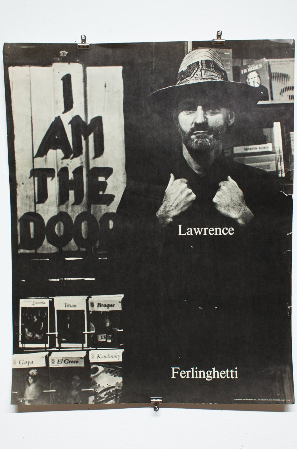 LAWRENCE FERLINGHETTI | I Am The Door poster