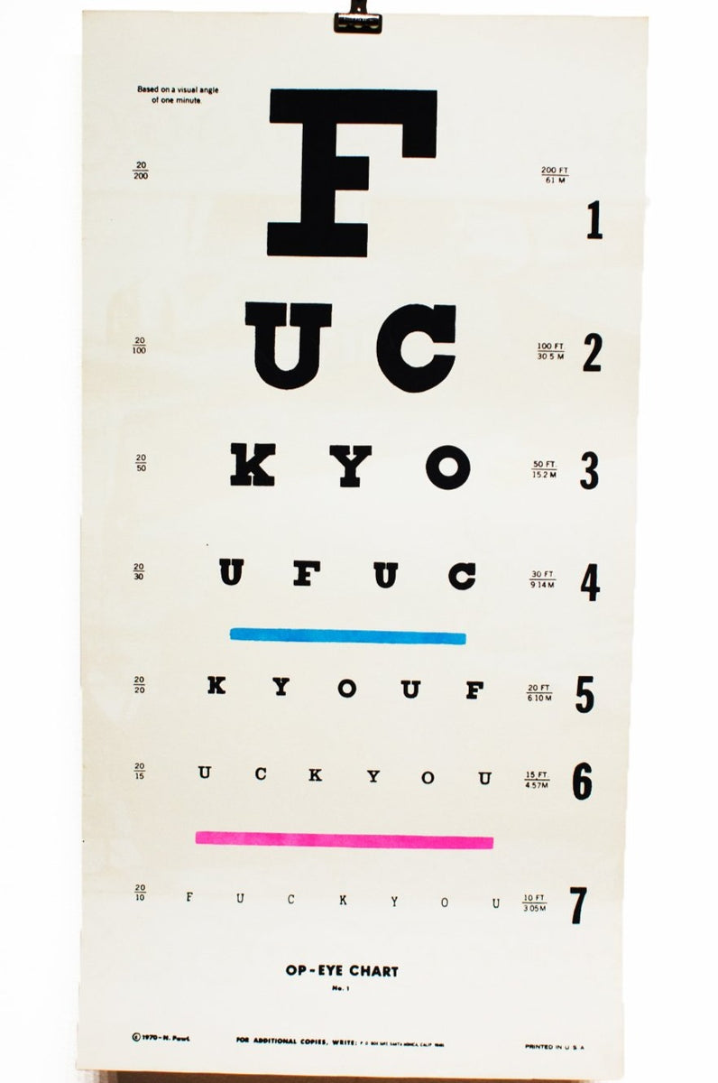 OP-EYE CHART POSTER | No. 01 – THESE DAYS