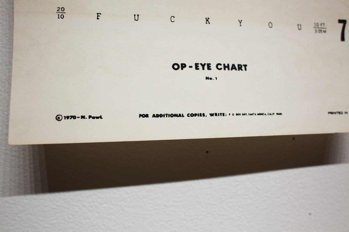OP-EYE CHART POSTER | No. 01 – THESE DAYS
