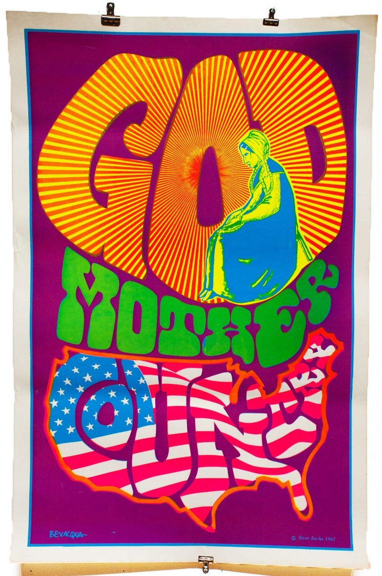 GOD MOTHER COUNTRY | Vintage Blacklight Poster