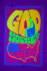 GOD MOTHER COUNTRY | Vintage Blacklight Poster