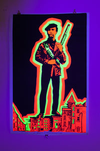 HUEY P. NEWTON | Vintage Blacklight Poster