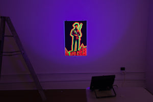 HUEY P. NEWTON | Vintage Blacklight Poster