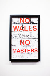 NO WALLS NO MASTERS | Riso Print by Chris Duncan
