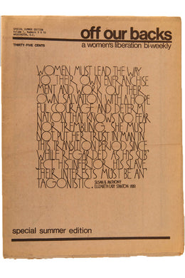 OFF OUR BACKS Vol. 1 No. 9 & 10