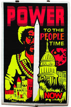 Load image into Gallery viewer, POWER TO THE PEOPLE TIME | Vintage Blacklight Poster