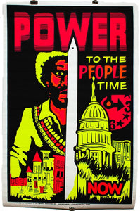 POWER TO THE PEOPLE TIME | Vintage Blacklight Poster