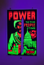 Load image into Gallery viewer, POWER TO THE PEOPLE TIME | Vintage Blacklight Poster