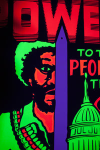 POWER TO THE PEOPLE TIME | Vintage Blacklight Poster