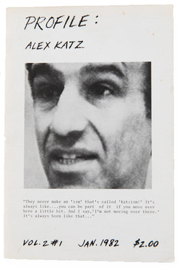 PROFILE Vol. 2 No. 1 | ALEX KATZ