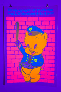 PORKY | Vintage Blacklight Poster