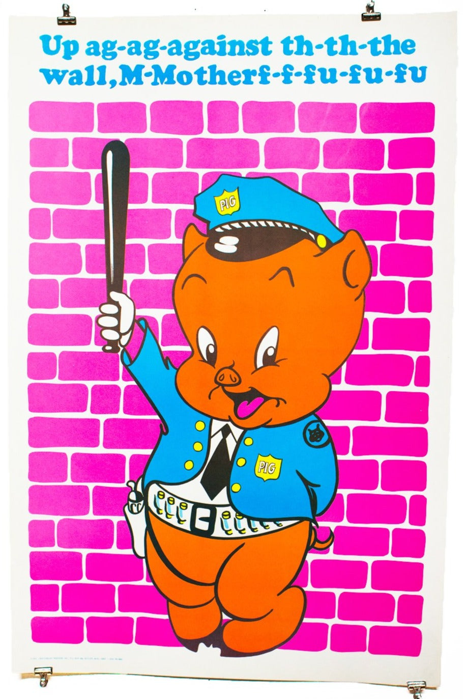 PORKY | Vintage Blacklight Poster