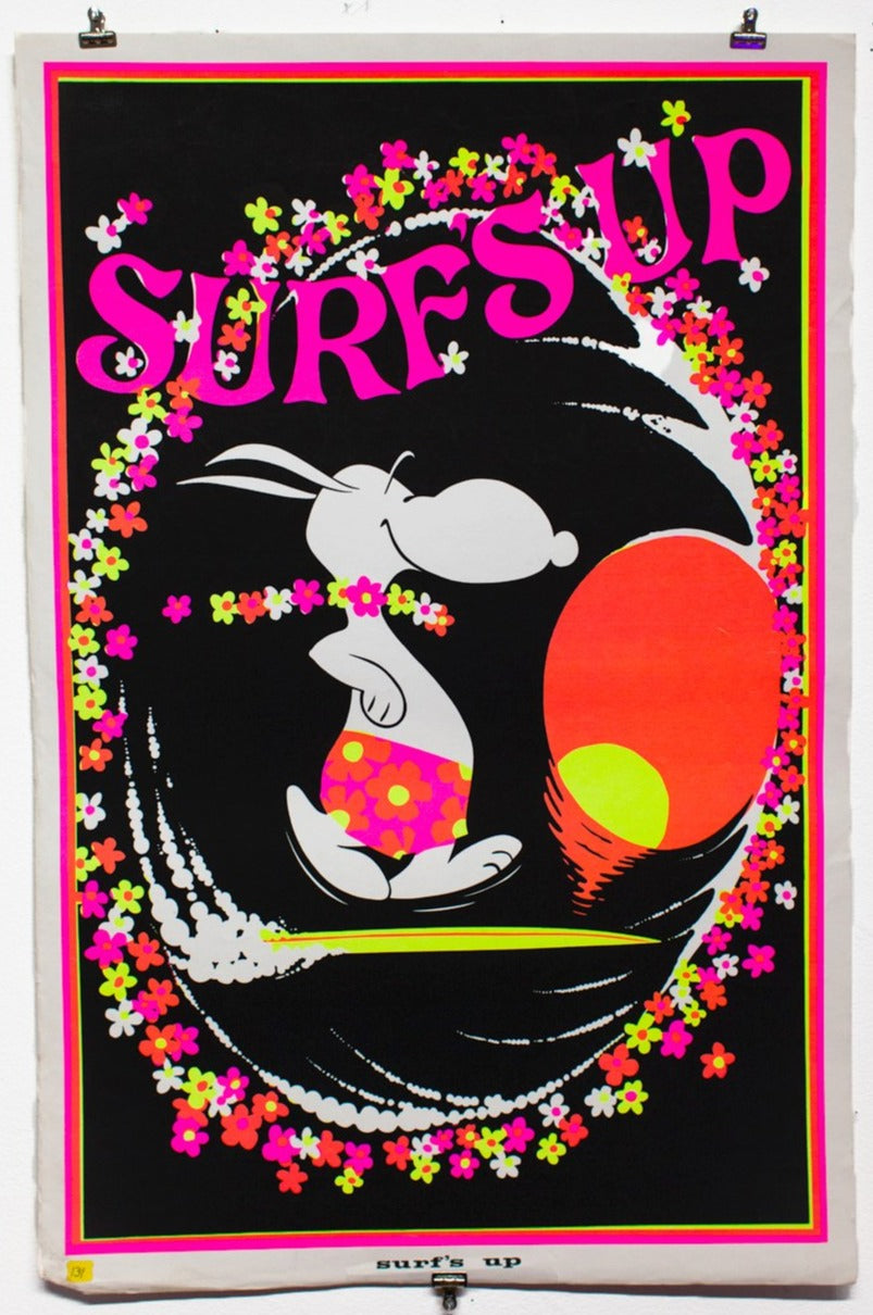 希少 当時物 スヌーピー vintage ビンテージ ポスター surfs up SURF'S