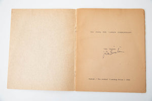 THE POEM FOR WARNER STRINGFELLOW