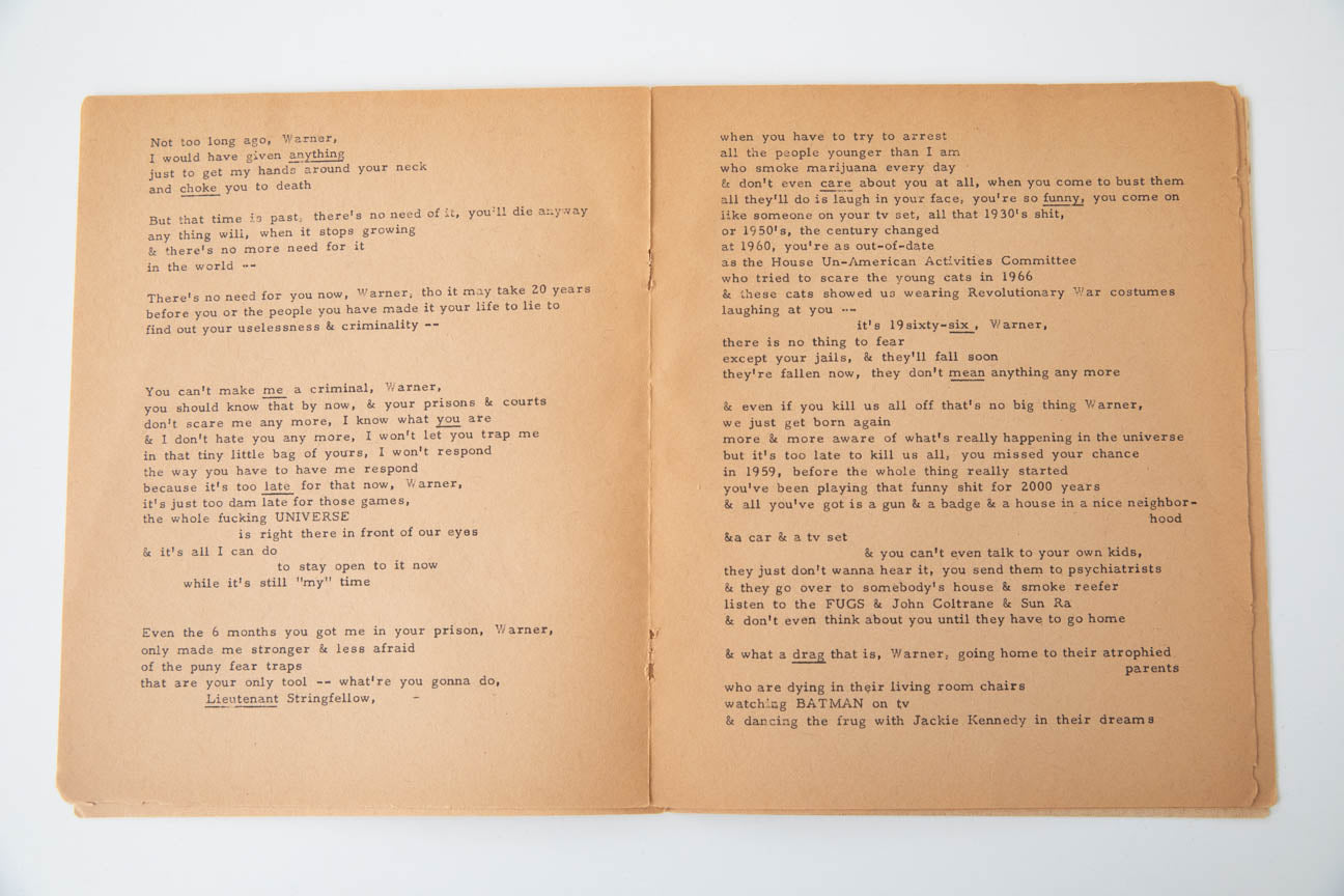 THE POEM FOR WARNER STRINGFELLOW – THESE DAYS