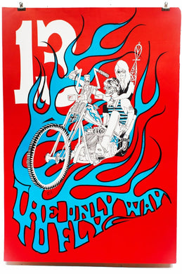 THE ONLY WAY TO FLY | VINTAGE LITHOGRAPH
