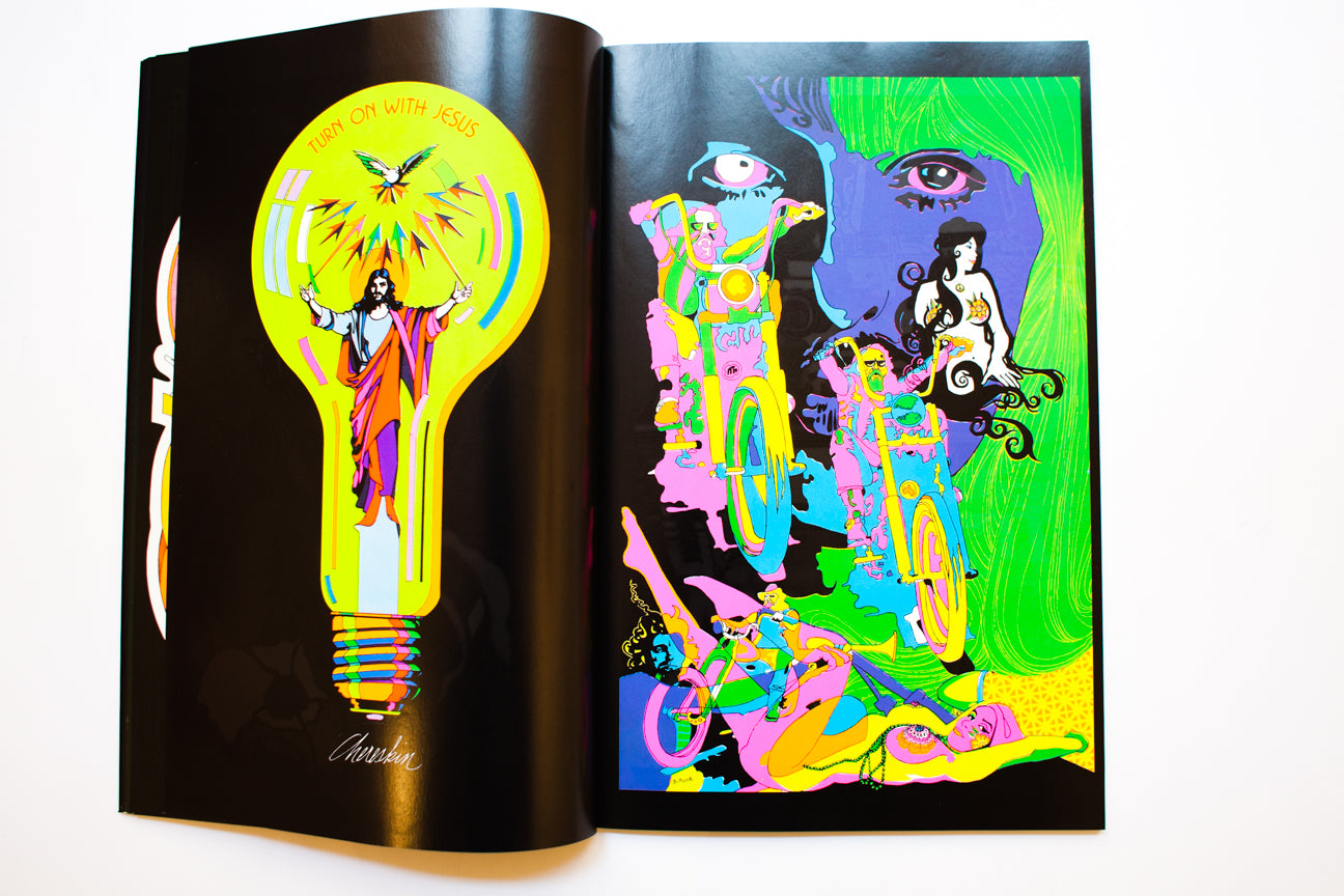 Vintage 1990's Blacklight Poster for UV Stoner Cool Trippy