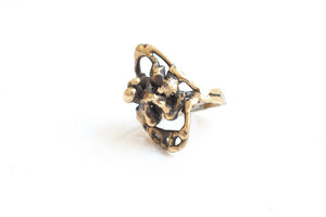 Vintage Bronze Abstract Ring