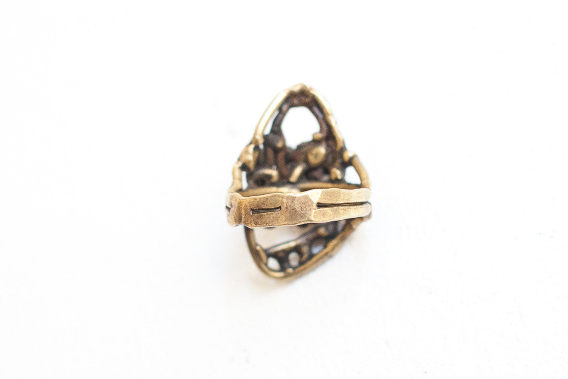 Vintage Bronze Abstract Ring THESE DAYS