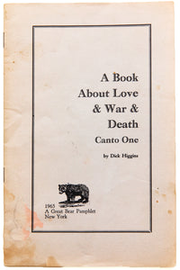 A BOOK ABOUT LOVE AND WAR AND DEATH | Canto One