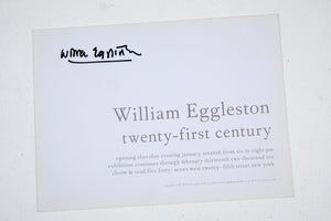 WILLIAM EGGLESTON | Signed Exhibition Invitation