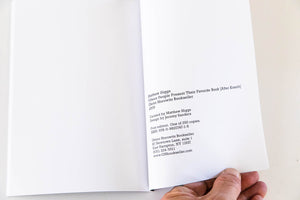FIFTEEN PEOPLE PRESENT THEIR FAVORITE BOOK (after Kosuth)