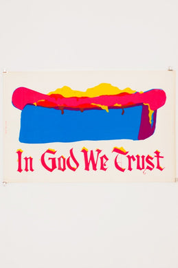 IN GOD WE TRUST | VINTAGE BLACKLIGHT SCREEN PRINT