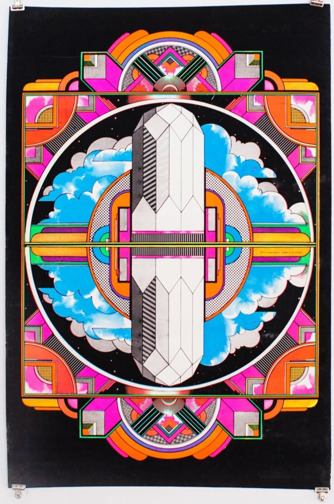 CRYSTALS | Vintage Blacklight Screenprint